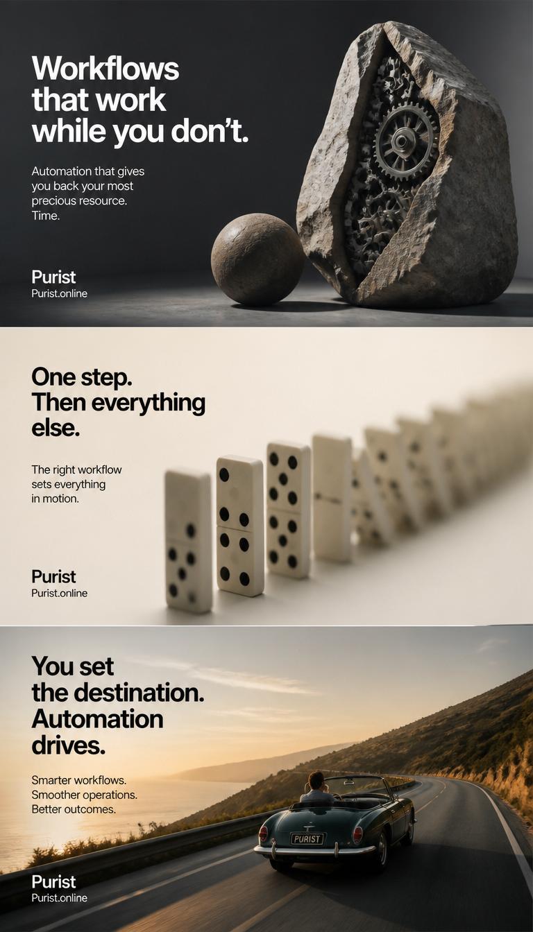 Purist automation pipeline, your trigger our workflow their result, end-to-end business automation