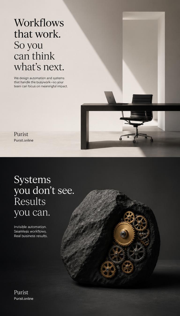 Time well designed, Purist builds automation systems that buy back hours for what actually matters