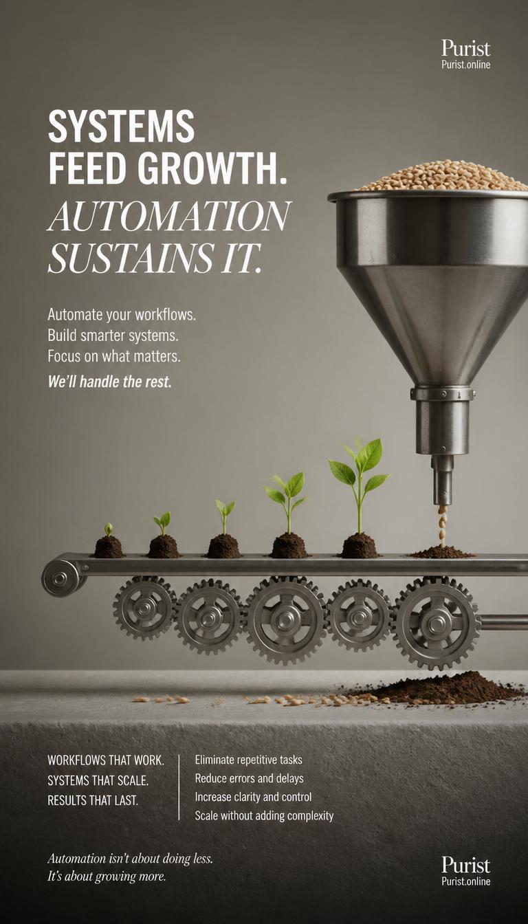 Systems feed growth automation sustains it, Purist workflows that eliminate repetitive tasks reduce errors and scale restaurant food businesses sustainably