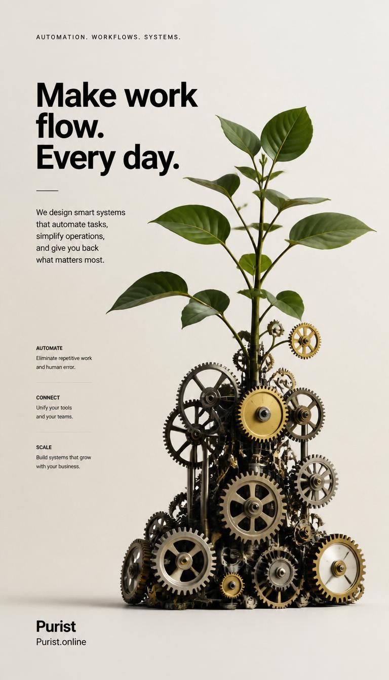 Make work flow every day, Purist smart systems automate tasks simplify restaurant and food business operations and give back what matters most