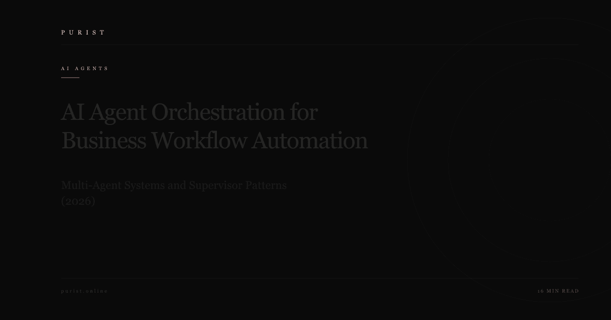 AI Agent Orchestration for Business Workflow Automation: Multi-Agent Systems and Supervisor Patterns (2026)