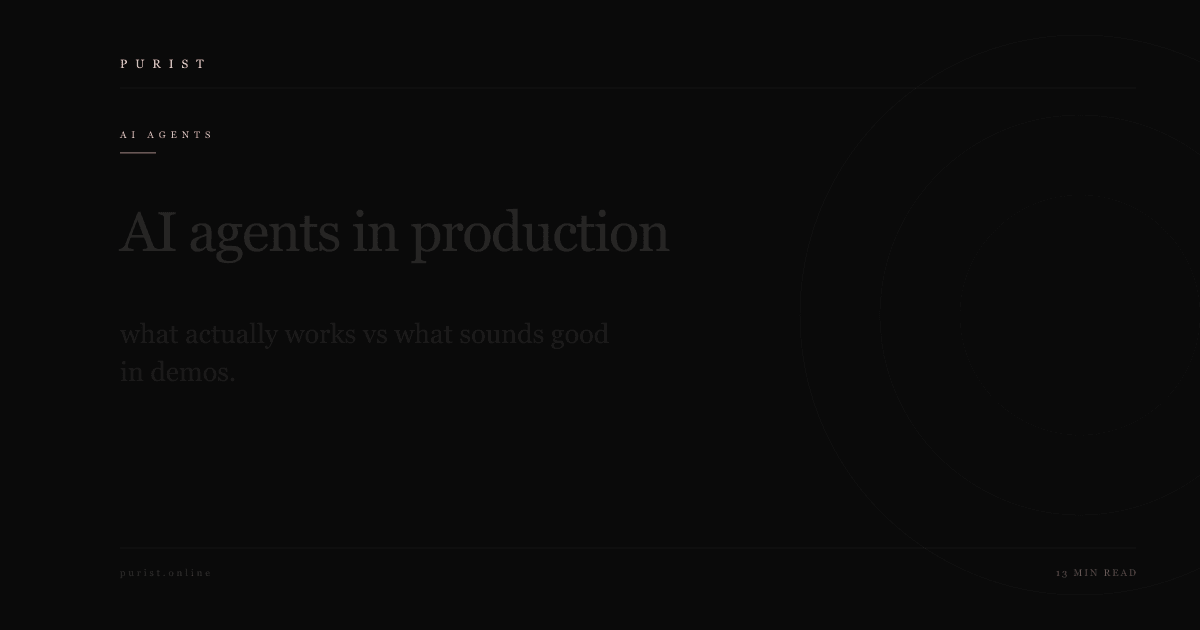 AI agents in production: what actually works vs what sounds good in demos.