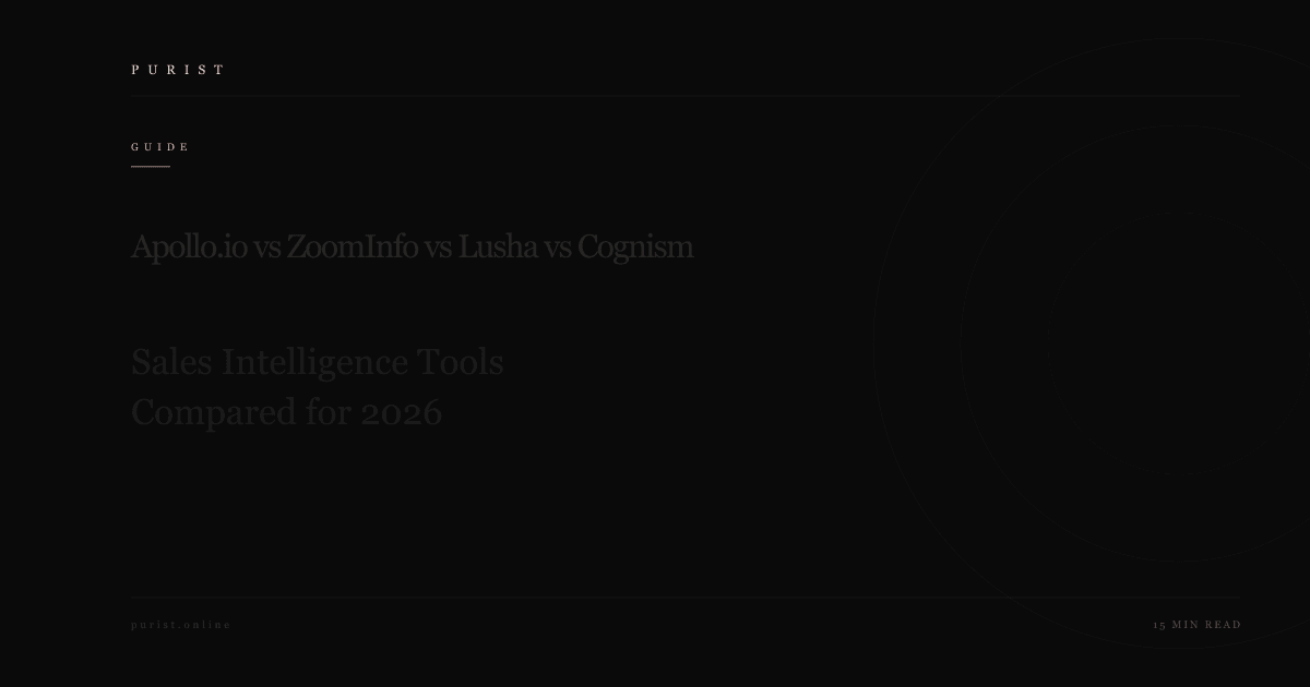 Apollo.io vs ZoomInfo vs Lusha vs Cognism: Sales Intelligence Tools Compared for 2026
