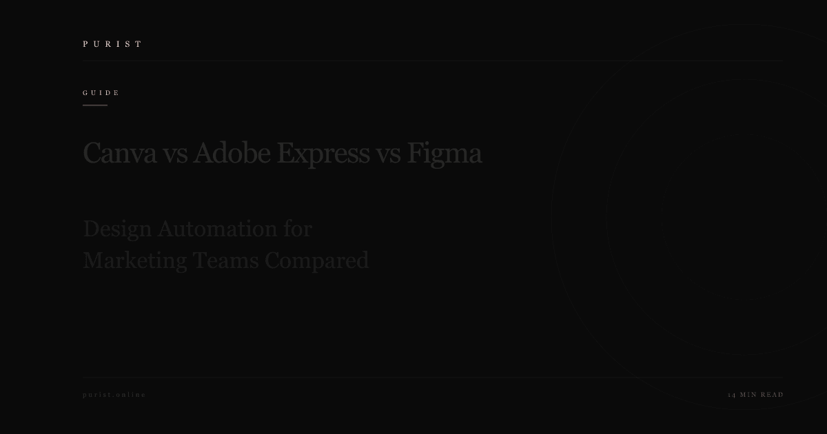 Canva vs Adobe Express vs Figma: Design Automation for Marketing Teams Compared (2026)