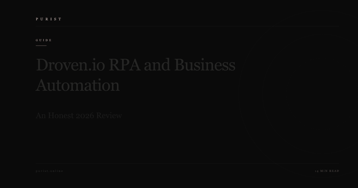 Droven.io RPA and Business Automation: An Honest 2026 Review