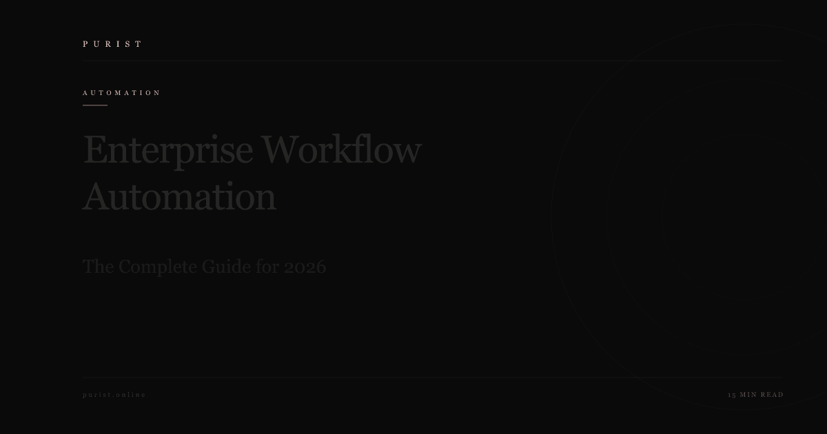 Enterprise Workflow Automation: The Complete Guide for 2026