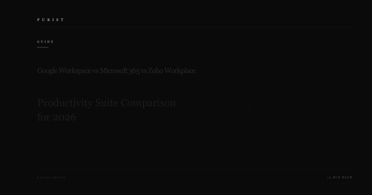 Google Workspace vs Microsoft 365 vs Zoho Workplace: Productivity Suite Comparison for 2026