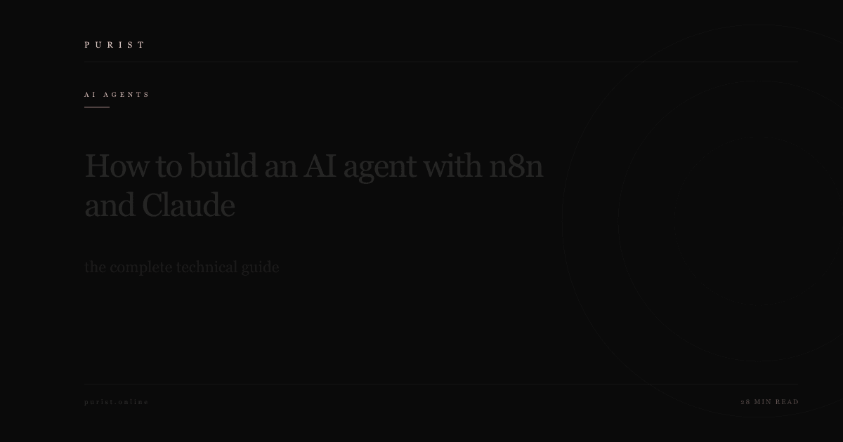 How to build an AI agent with n8n and Claude: the complete technical guide