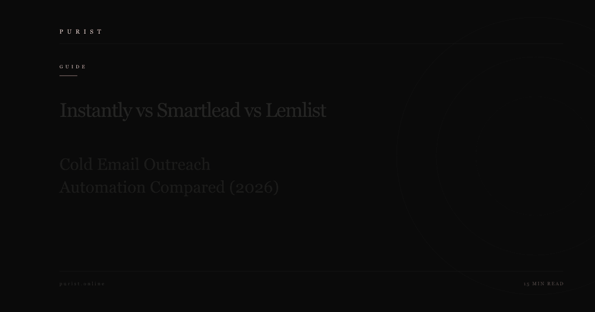 Instantly vs Smartlead vs Lemlist: Cold Email Outreach Automation Compared (2026)