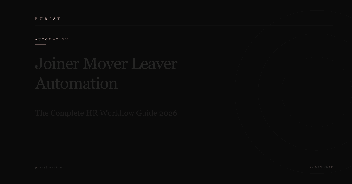 Joiner Mover Leaver Automation: The Complete HR Workflow Guide 2026