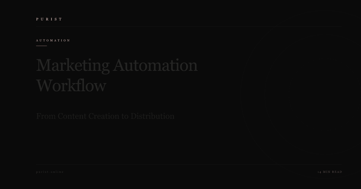Marketing Automation Workflow: From Content Creation to Distribution