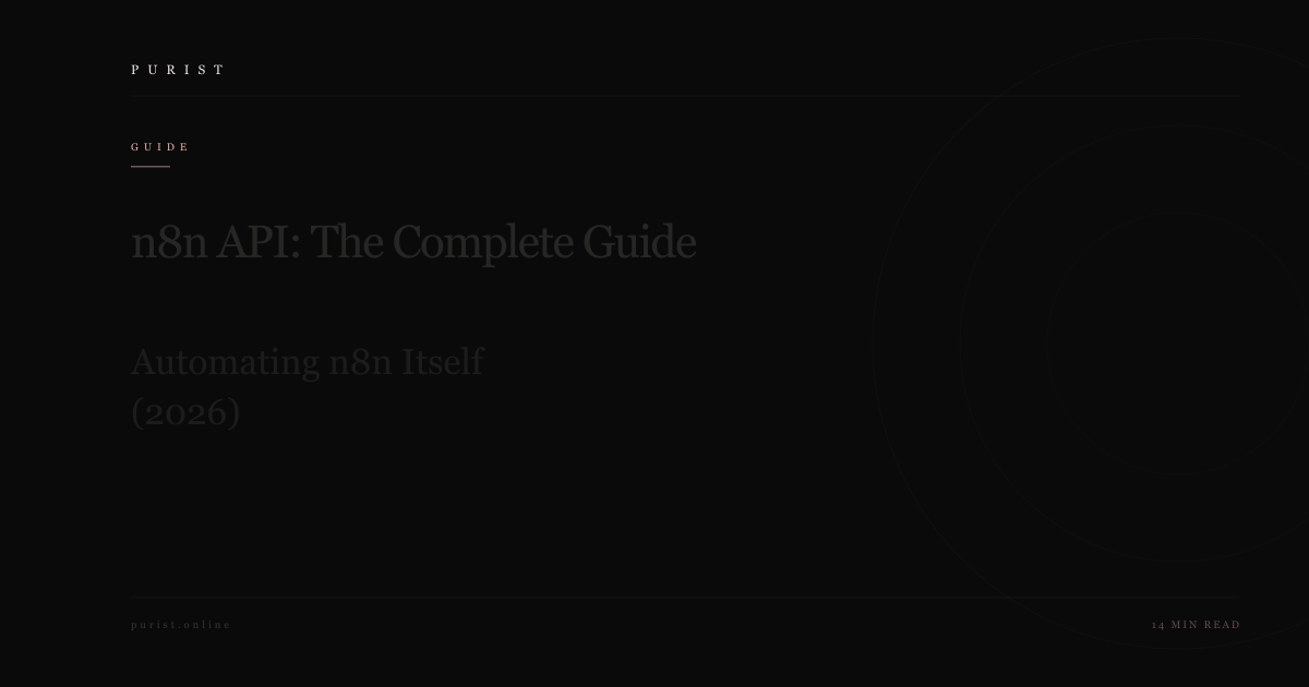 n8n API: The Complete Guide to Automating n8n Itself (2026)