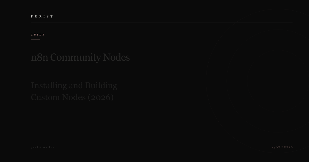 n8n Community Nodes: Installing and Building Custom Nodes (2026)