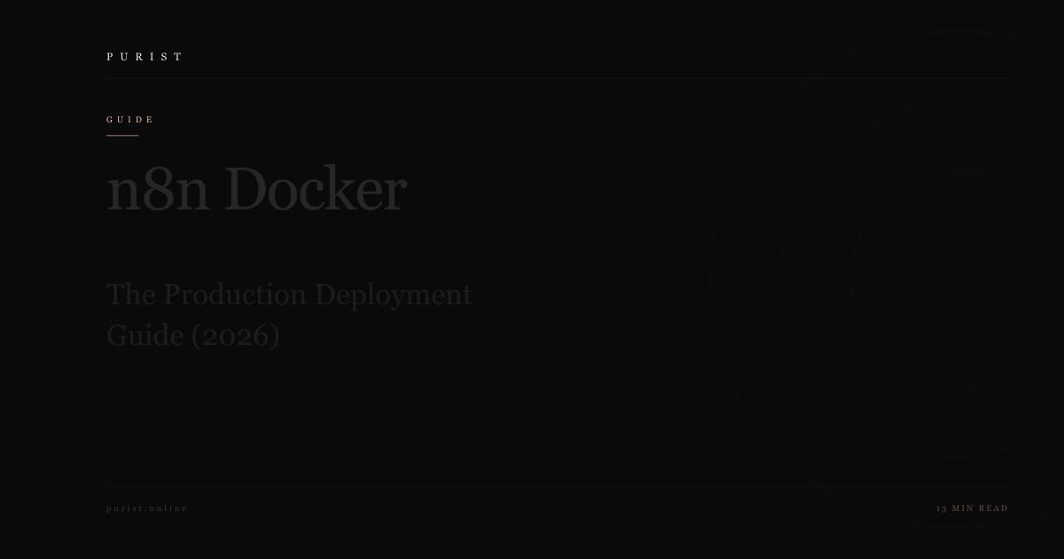 n8n Docker: The Production Deployment Guide (2026)