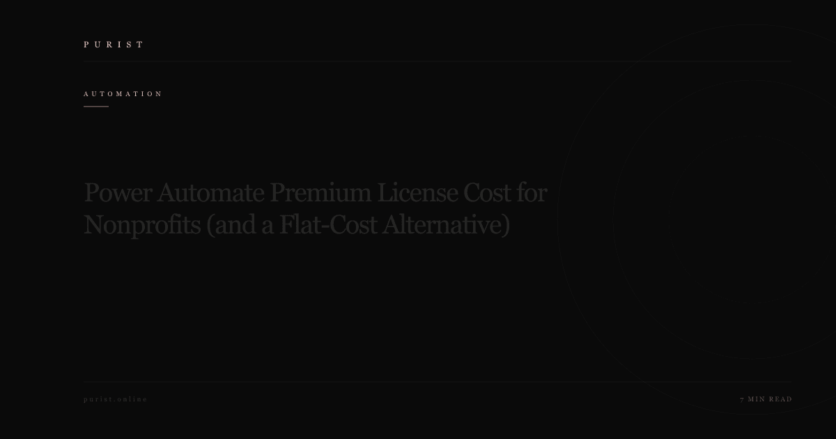 Power Automate Premium License Cost for Nonprofits (and a Flat-Cost Alternative)
