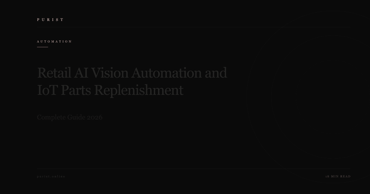Retail AI Vision Automation and IoT Parts Replenishment: Complete Guide 2026