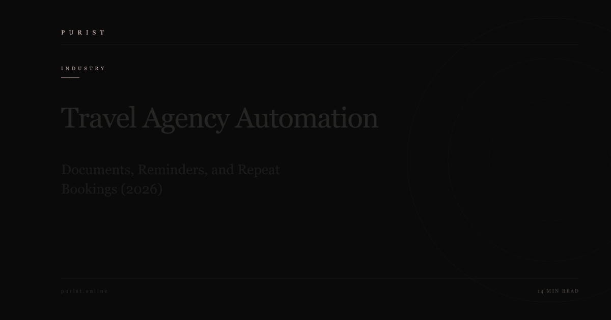 Travel Agency Automation: Documents, Reminders, and Repeat Bookings (2026)